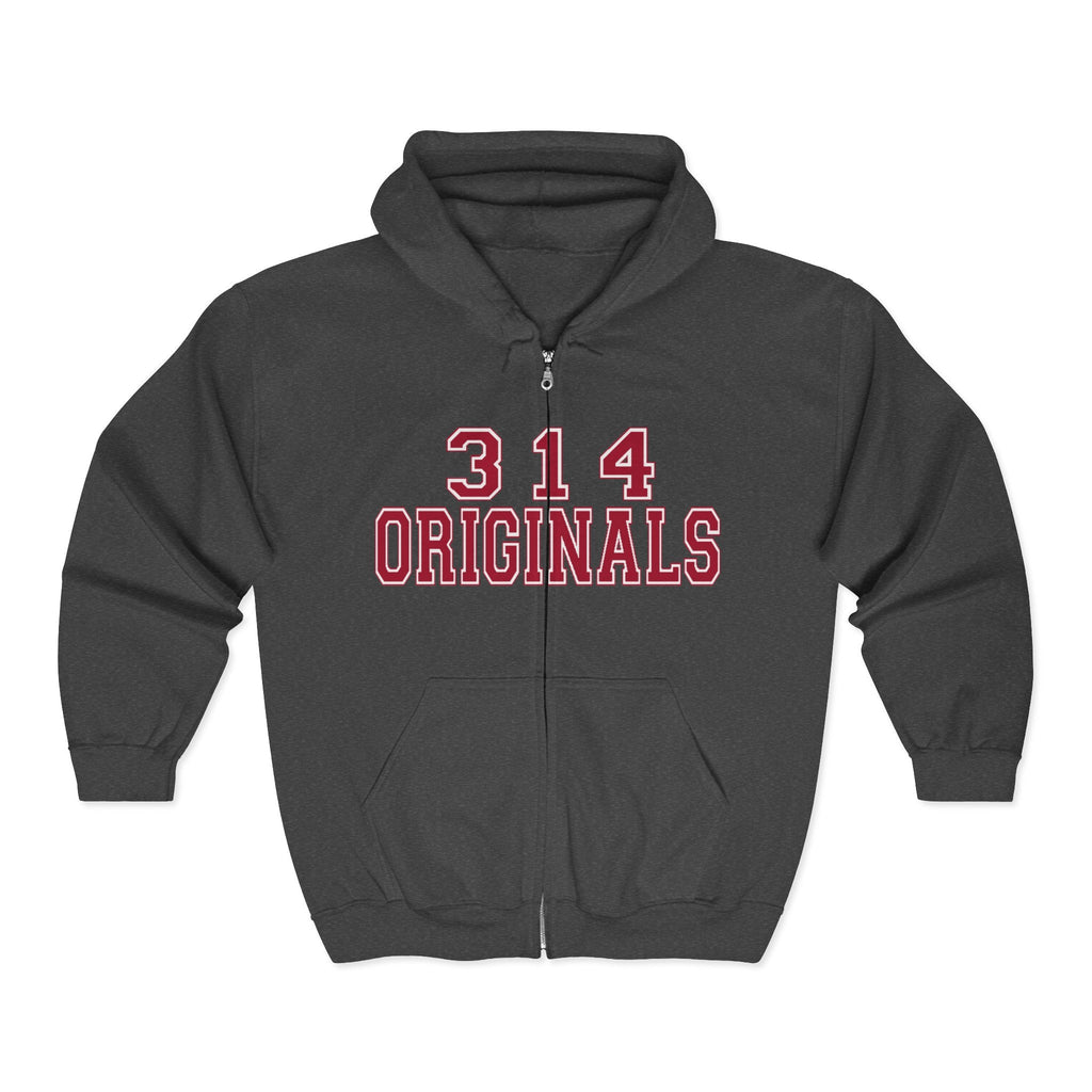 314 Originals Zip Hoodie — Retro Varsity Full-Zip Sweatshirt - 314 Originals