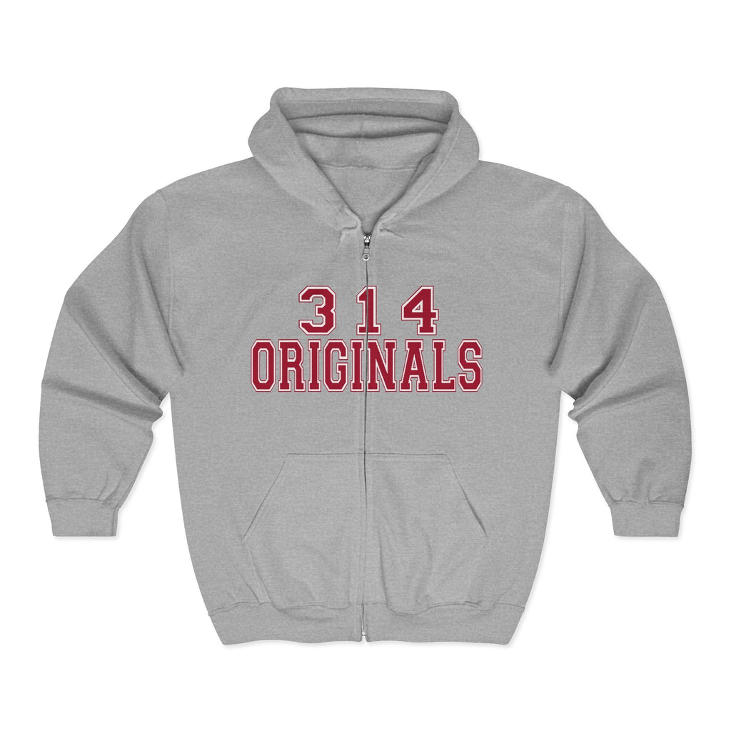 314 Originals Zip Hoodie — Retro Varsity Full-Zip Sweatshirt - 314 Originals