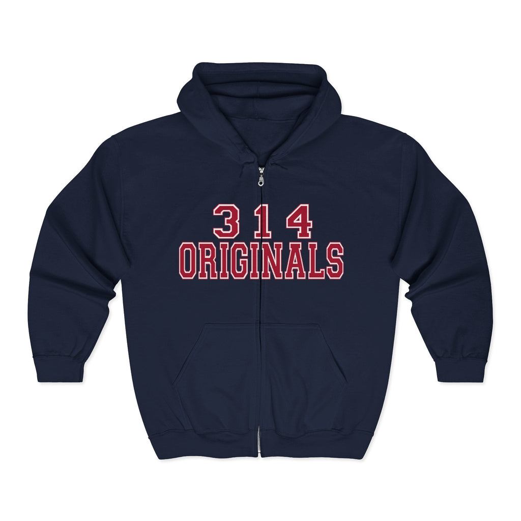 314 Originals Zip Hoodie — Retro Varsity Full-Zip Sweatshirt - 314 Originals