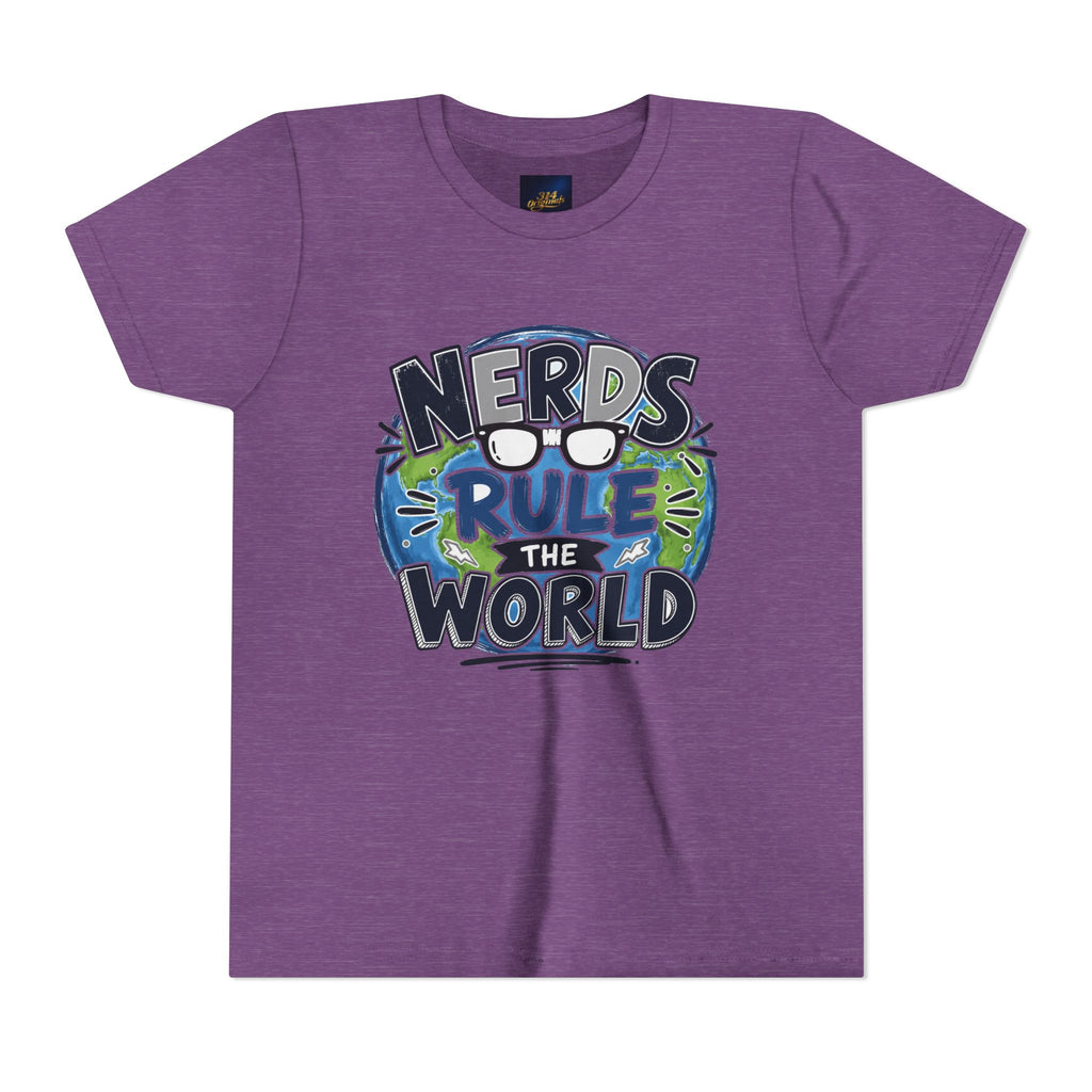 "Nerds Rule the World" Graphic Youth Girls Tee Shirt