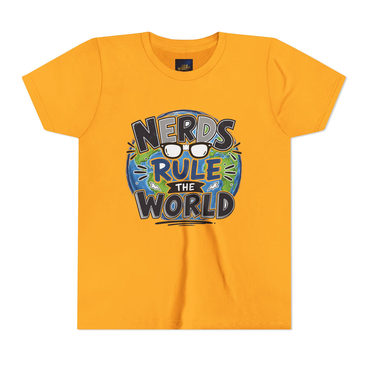 "Nerds Rule the World" Graphic Youth Girls Tee Shirt