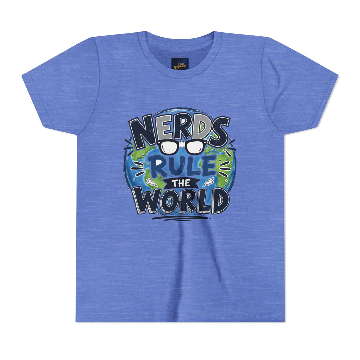 "Nerds Rule the World" Graphic Youth Girls Tee Shirt