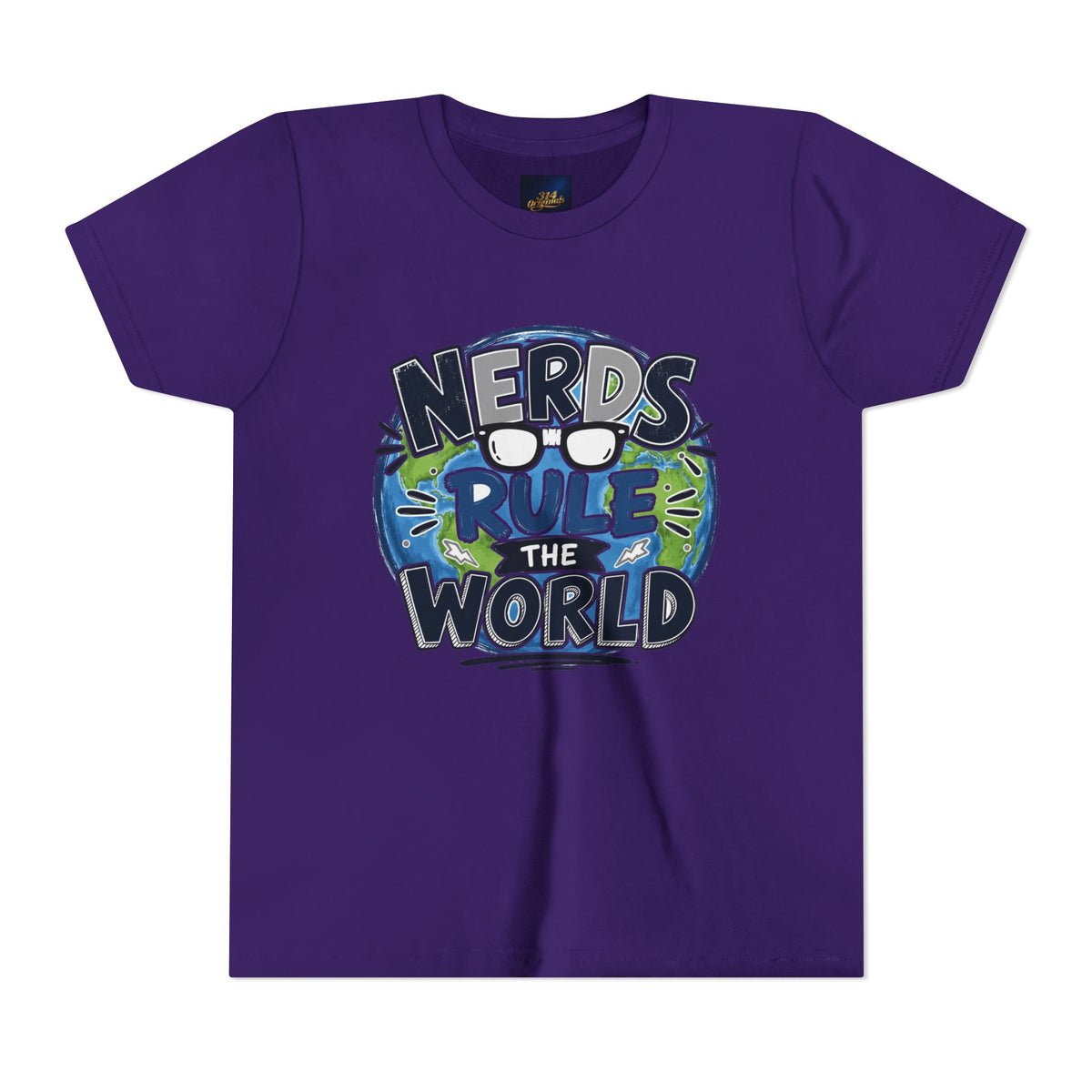 "Nerds Rule the World" Graphic Youth Girls Tee Shirt