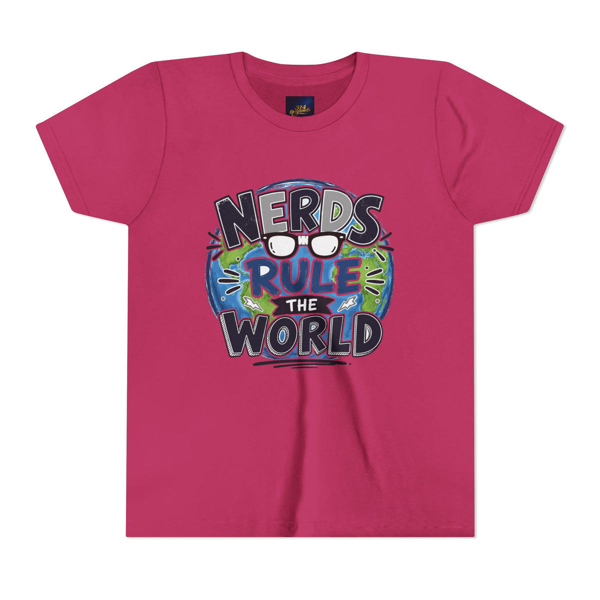 "Nerds Rule the World" Graphic Youth Girls Tee Shirt