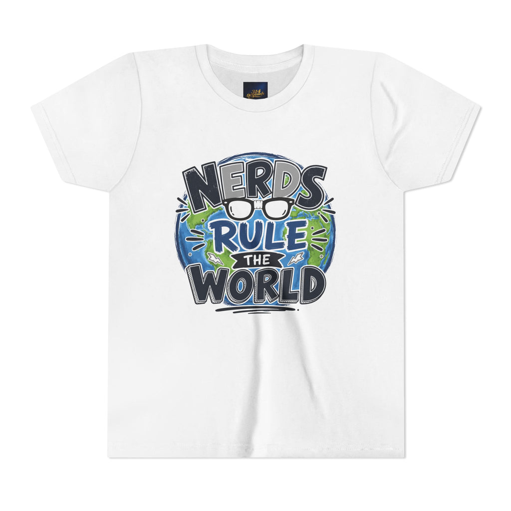 "Nerds Rule the World" Graphic Youth Girls Tee Shirt
