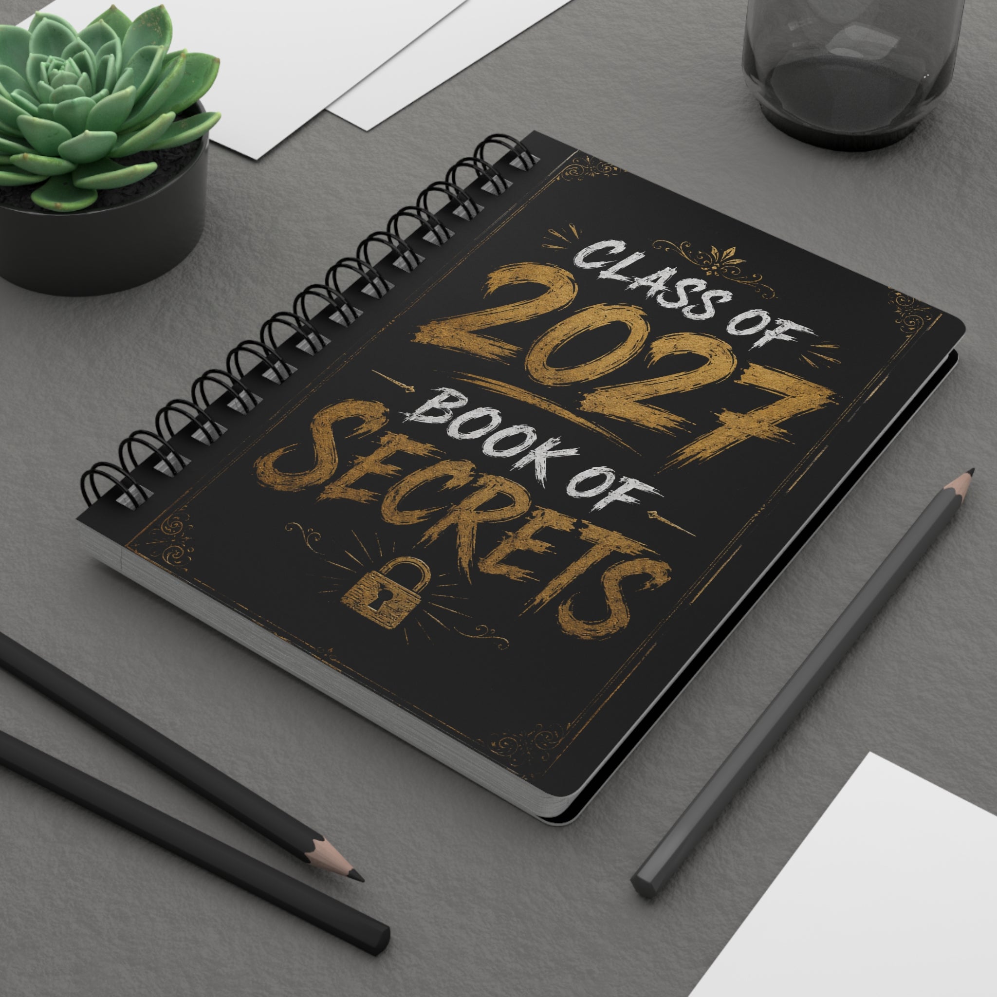 Class of 2027 Book of Secrets Spiral Journal