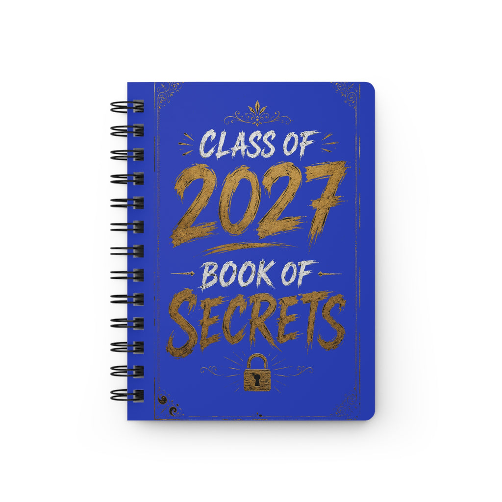 Class of 2027 Book of Secrets Spiral Journal - Blue