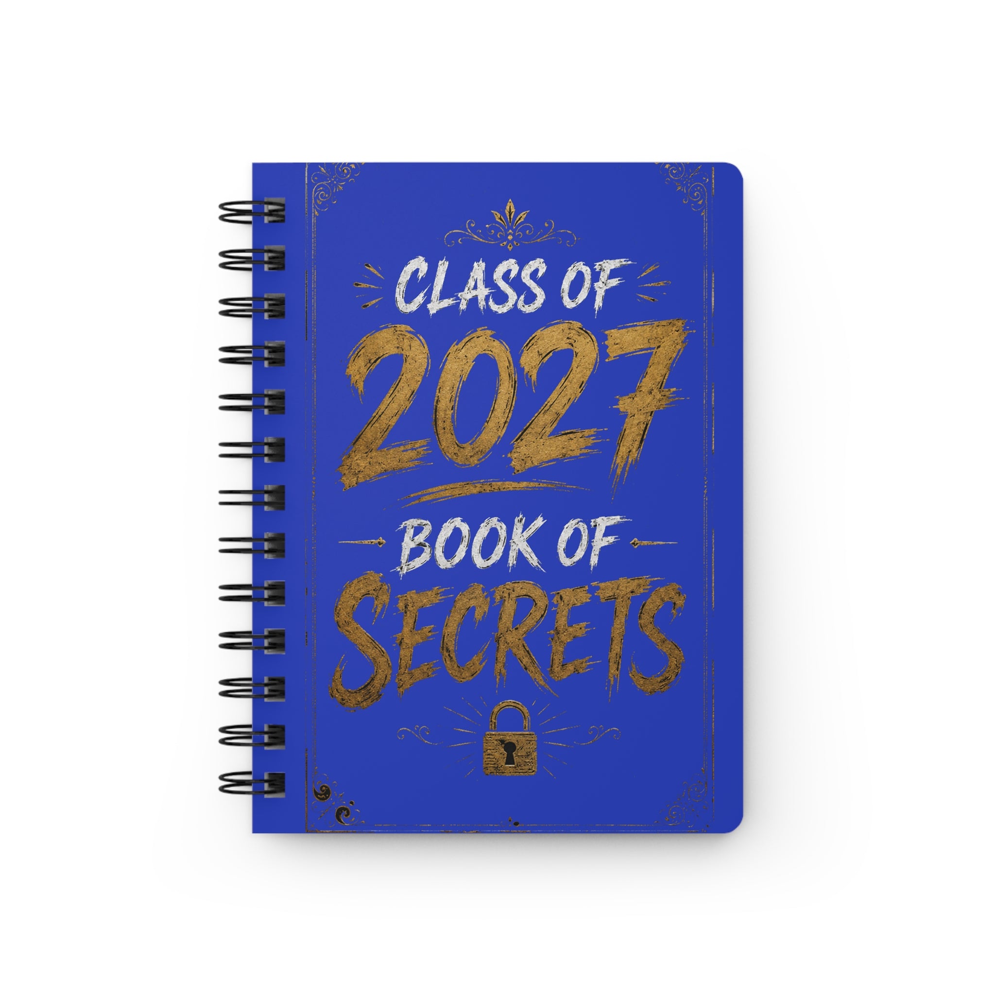 Class of 2027 Book of Secrets Spiral Journal - Blue