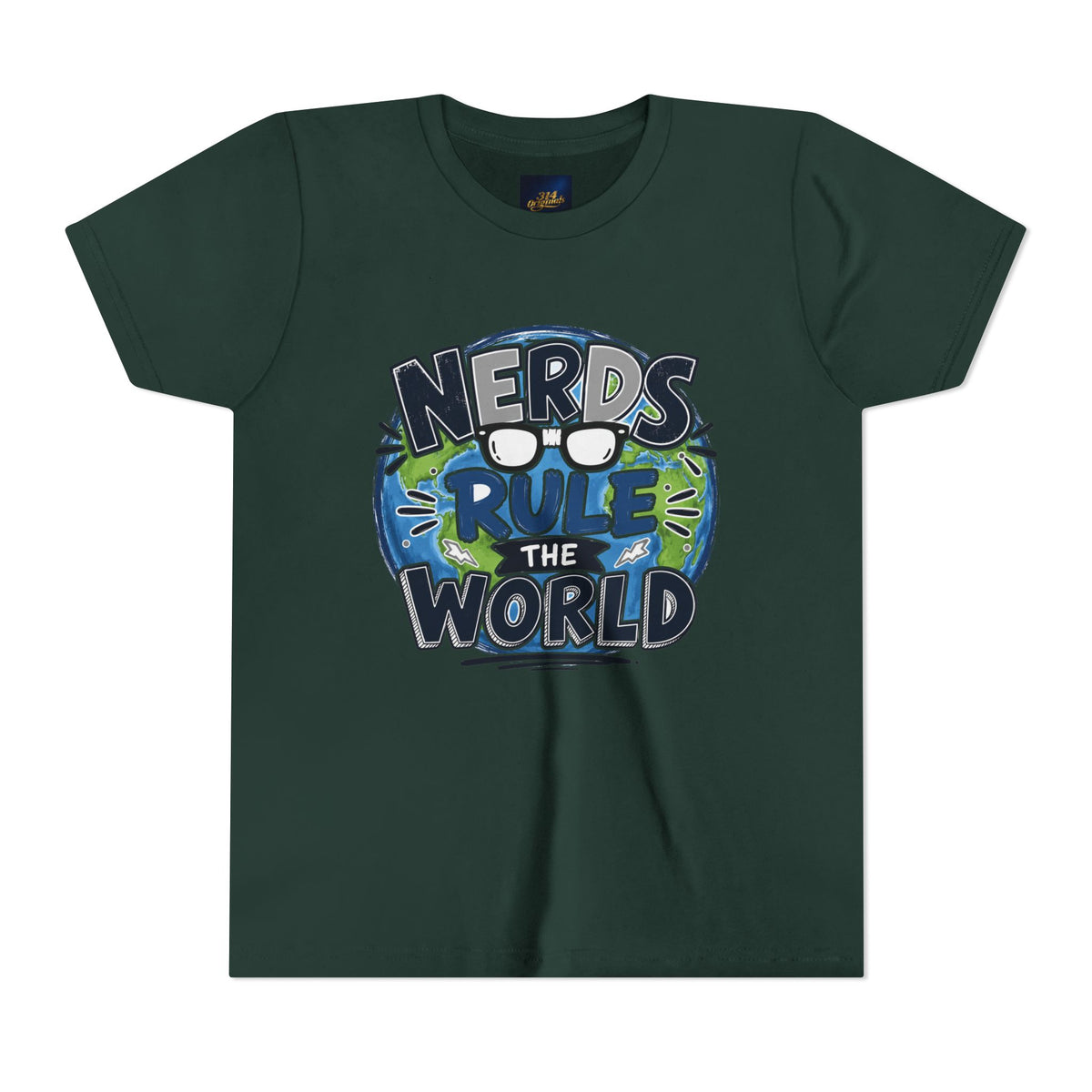 "Nerds Rule the World" Graphic Youth Girls Tee Shirt