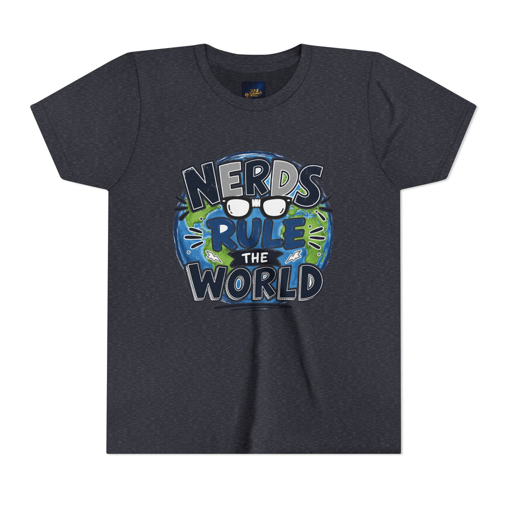 "Nerds Rule the World" Graphic Youth Girls Tee Shirt