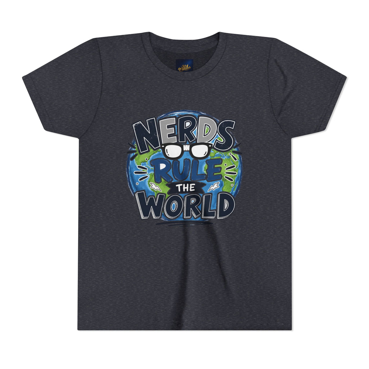 "Nerds Rule the World" Graphic Youth Girls Tee Shirt