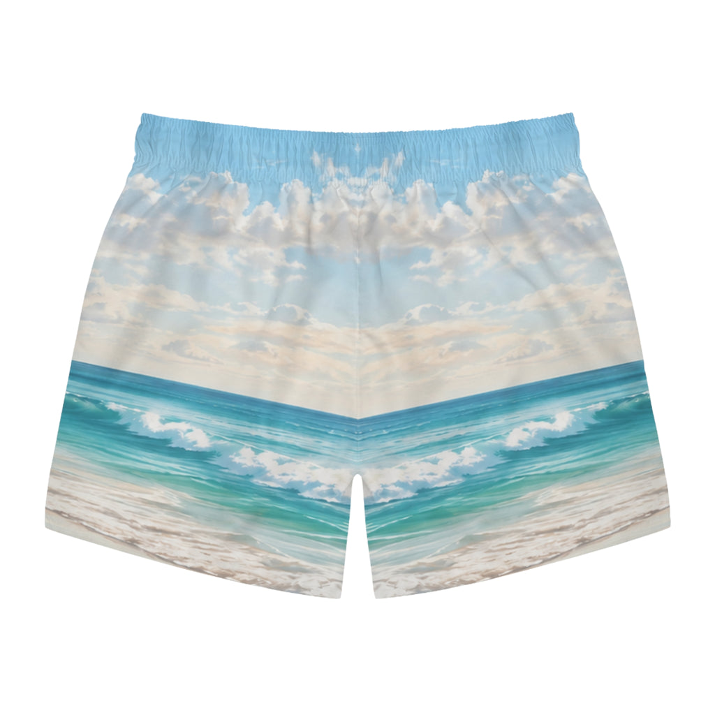 Tropical Palm Beach Swim Trunks