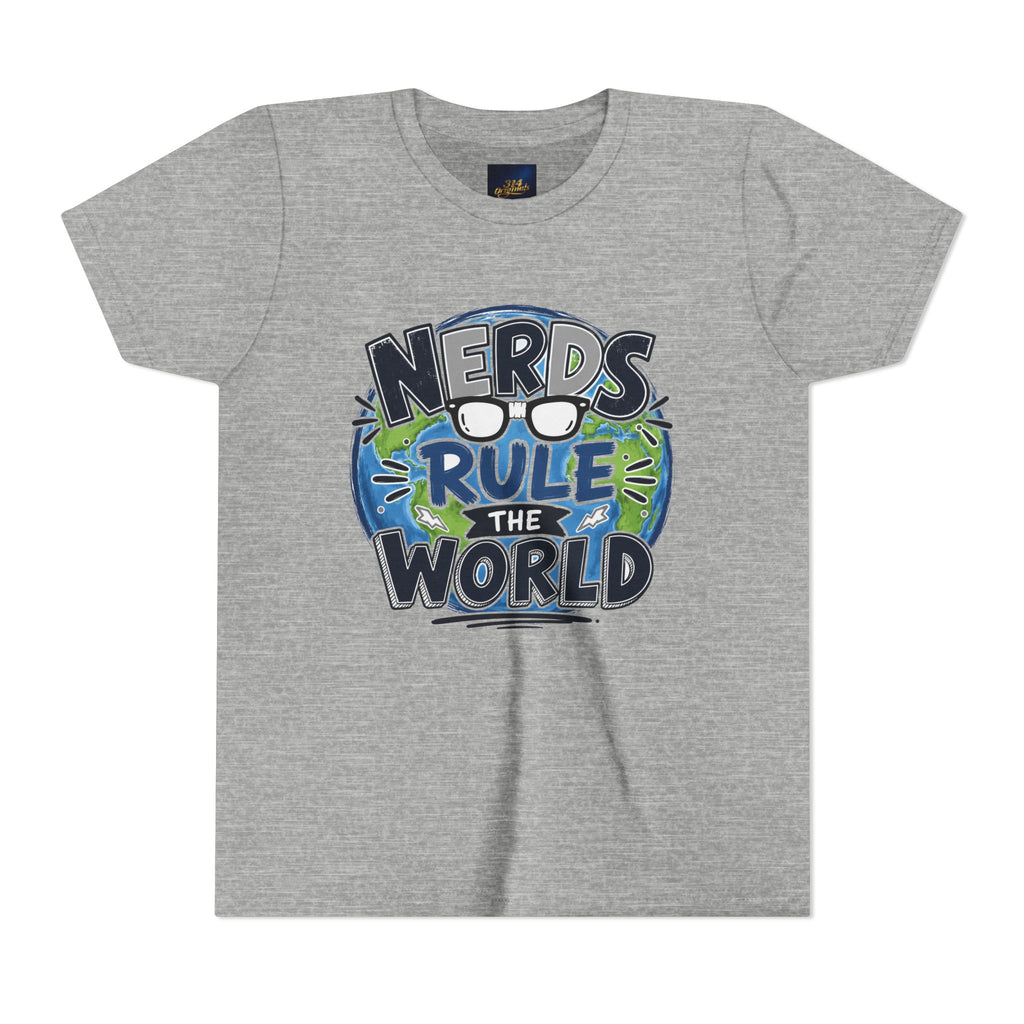 "Nerds Rule the World" Graphic Youth Girls Tee Shirt