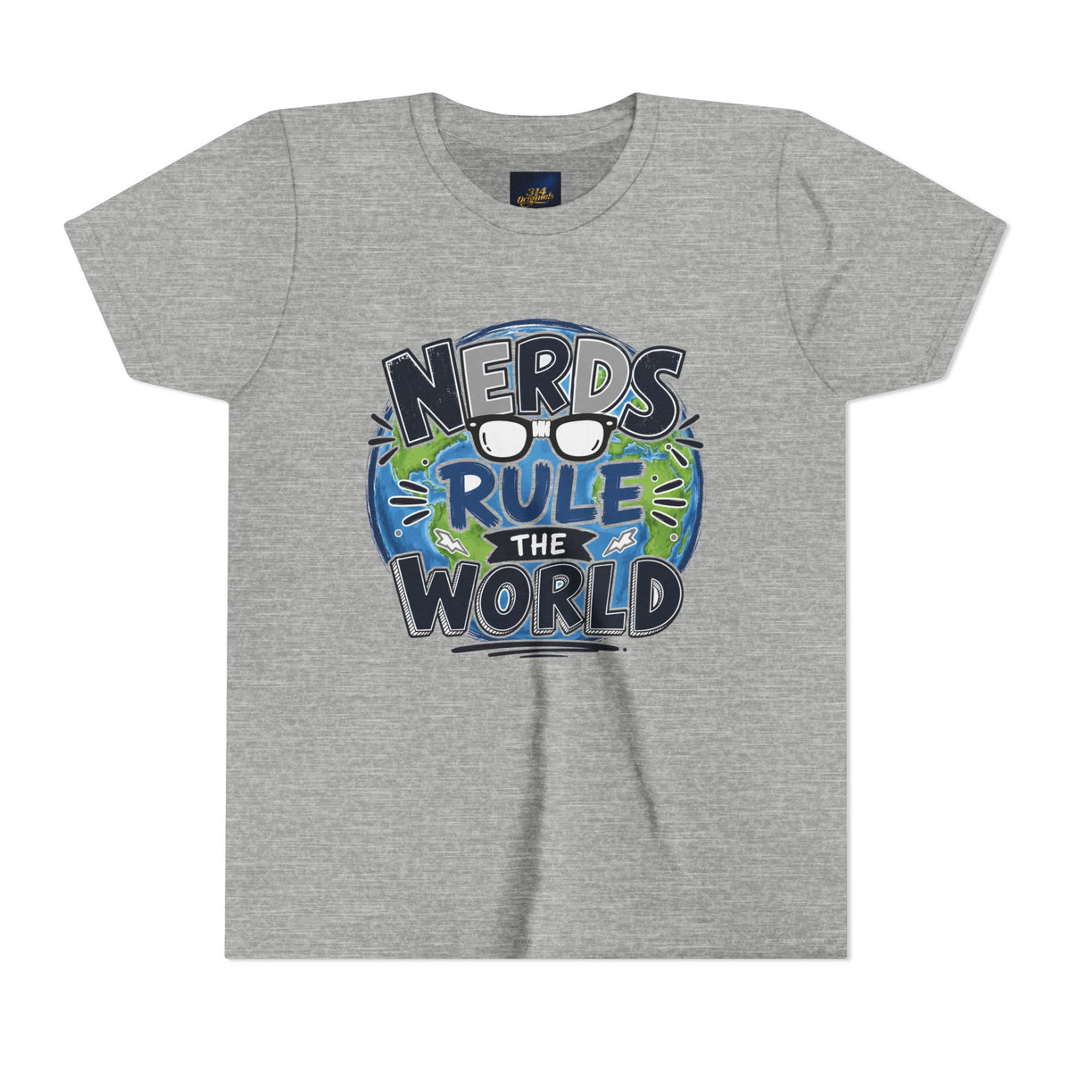 "Nerds Rule the World" Graphic Youth Girls Tee Shirt