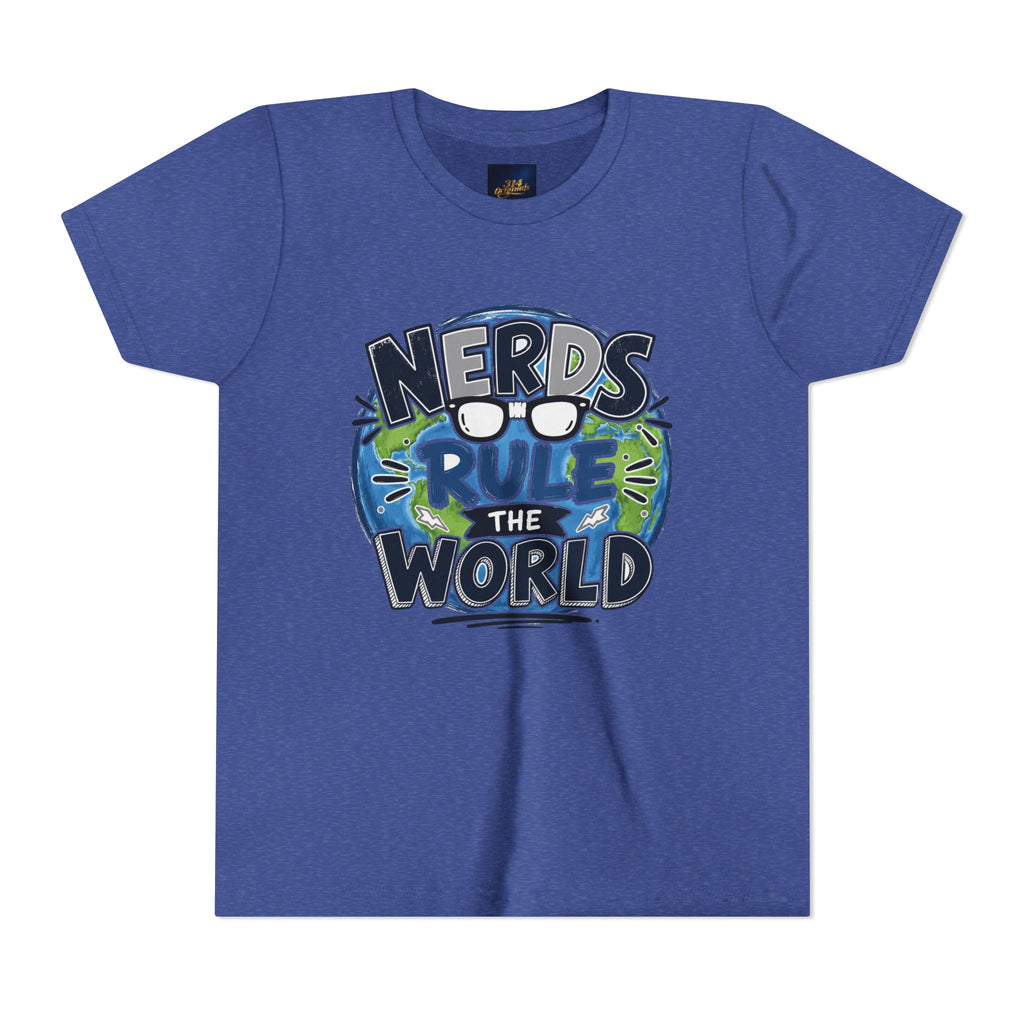 "Nerds Rule the World" Graphic Youth Girls Tee Shirt