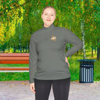 AGO Quarter-Zip Pullover — Small Gold & Black Chest Embroidery, Lightweight Casual Pullover - 314 Originals