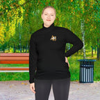 AGO Quarter-Zip Pullover — Small Gold & Black Chest Embroidery, Lightweight Casual Pullover - 314 Originals
