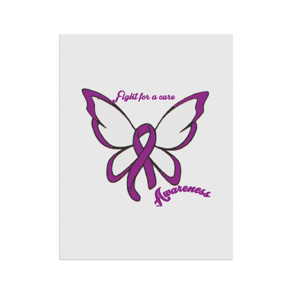 Alzheimer's Butterfly – “Fight for a Cure” Butterfly Ribbon Home Banner - 314 Originals