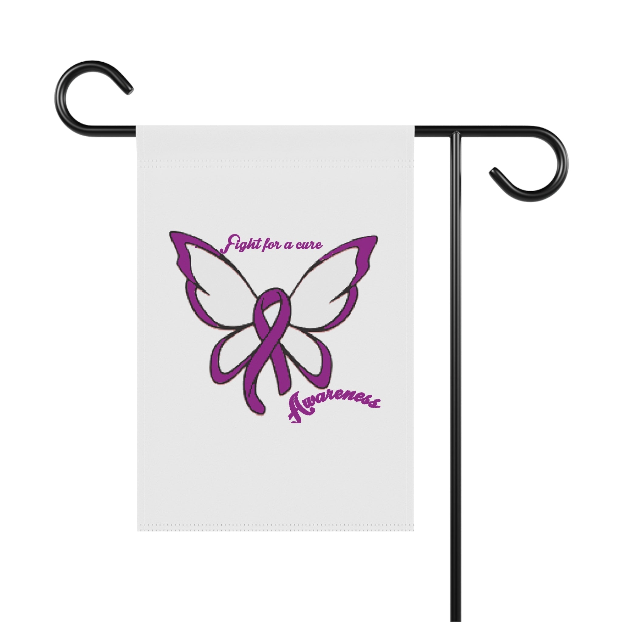 Alzheimer's Butterfly – “Fight for a Cure” Butterfly Ribbon Home Banner - 314 Originals