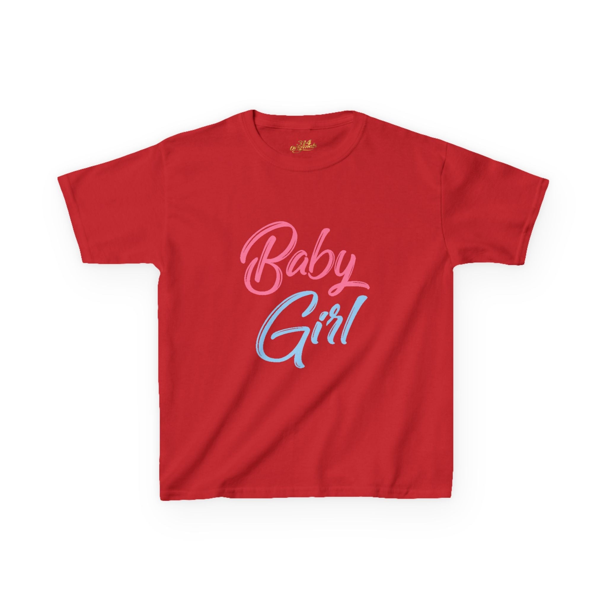 "Baby Girl" Pastel Script Shirt - 314 Originals