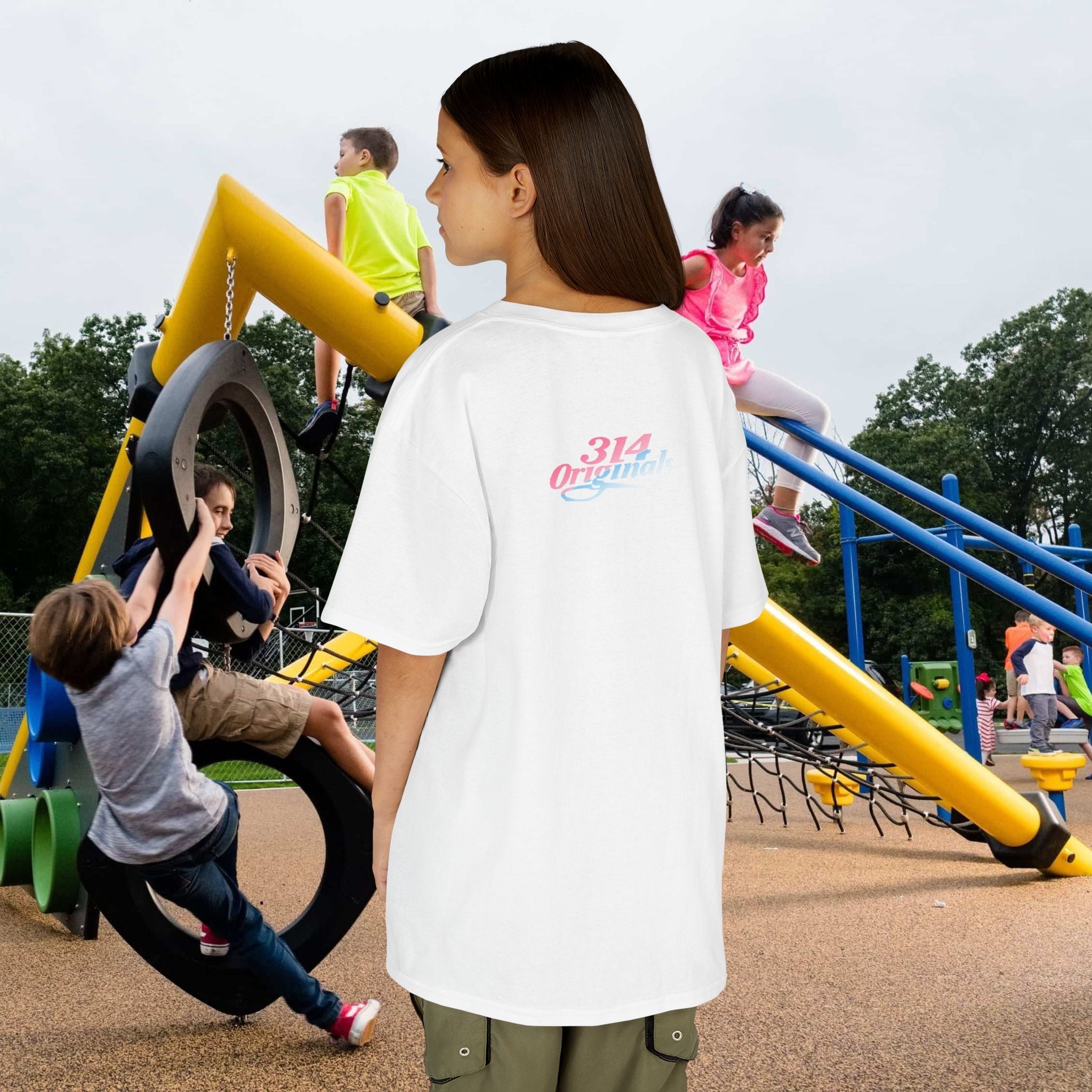 "Baby Girl" Pastel Script Shirt - 314 Originals