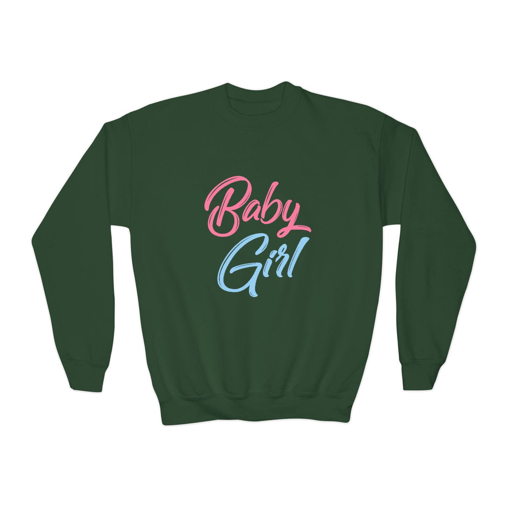 “Baby Girl” Pink & Blue Retro Script Sweatshirt - 314 Originals