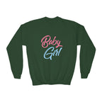 “Baby Girl” Pink & Blue Retro Script Sweatshirt - 314 Originals