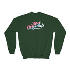 “Baby Girl” Pink & Blue Retro Script Sweatshirt - 314 Originals
