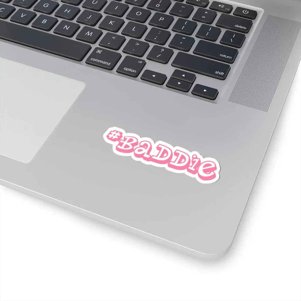 BADDIE Pink Script Kiss-Cut Sticker — Trendy Laptop & Water Bottle Decal - 314 Originals