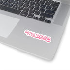 BADDIE Pink Script Kiss-Cut Sticker — Trendy Laptop & Water Bottle Decal - 314 Originals