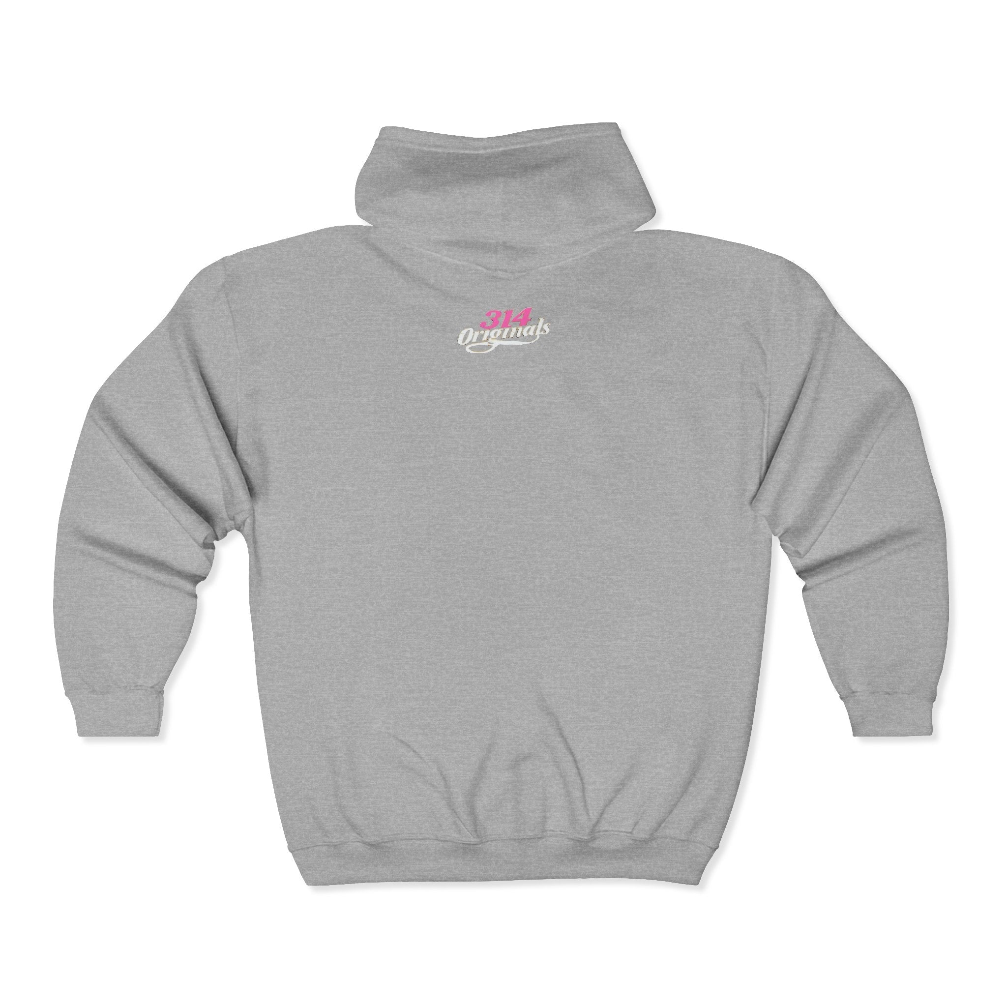 Baddie Pink Script Zip Hoodie — Trendy Streetwear Graphic Hoodie - 314 Originals