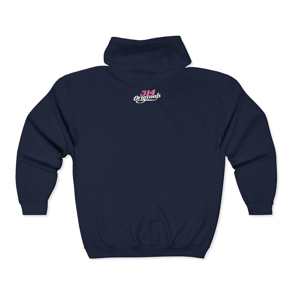 Baddie Pink Script Zip Hoodie — Trendy Streetwear Graphic Hoodie - 314 Originals