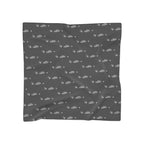 Black and Silver Logo Scarf — Script Pattern Polyester Scarf - 314 Originals