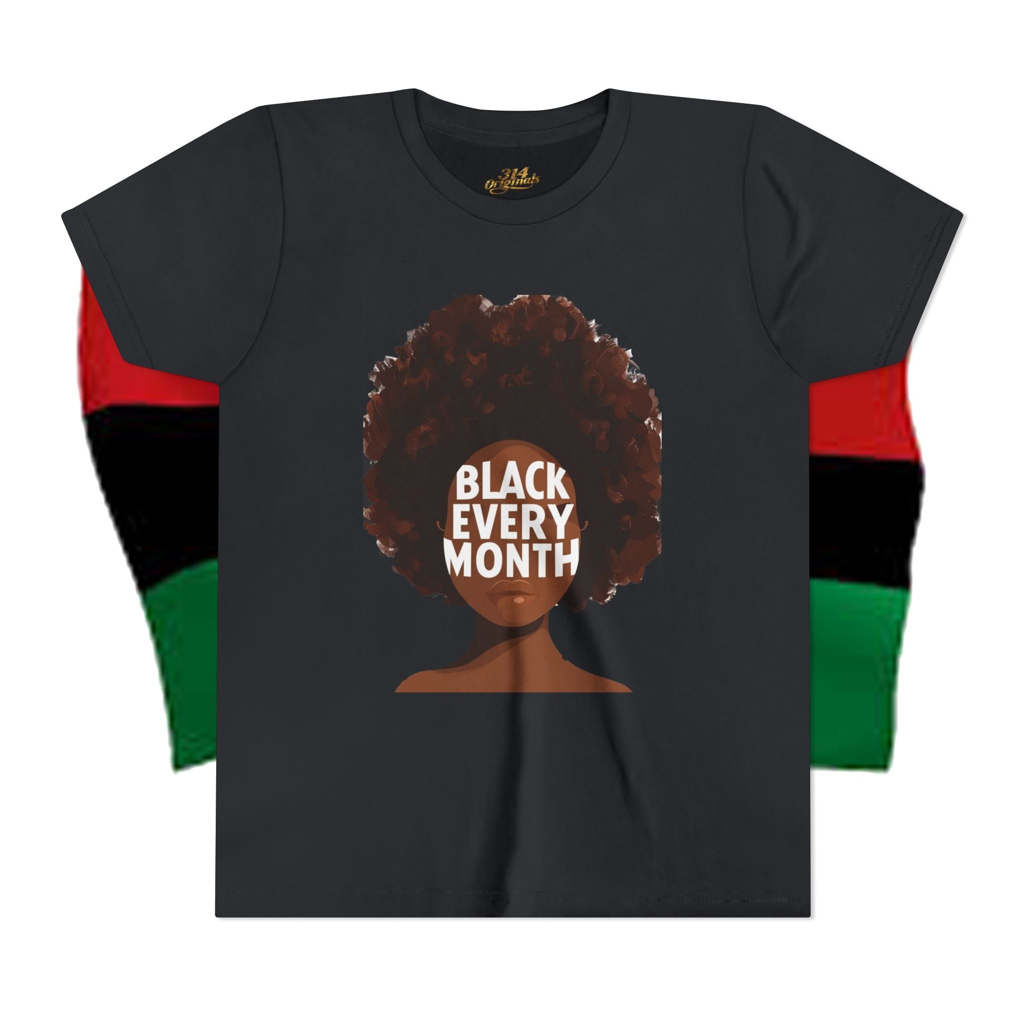 Black Every Month Youth Tee — Afro Pride Kids T-Shirt - 314 Originals