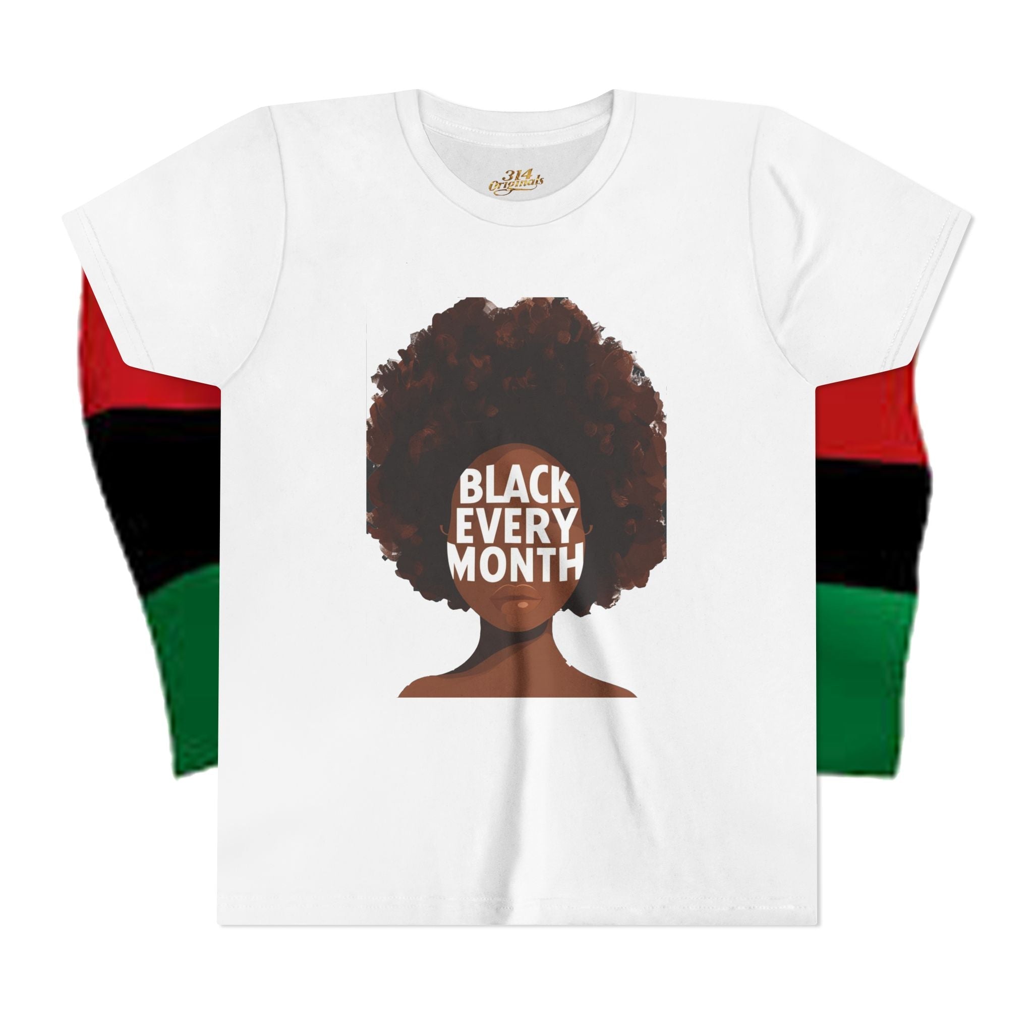 Black Every Month Youth Tee — Afro Pride Kids T-Shirt - 314 Originals
