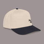 Black Mid Profile Baseball Cap — Casual Vintage Script Hat - 314 Originals