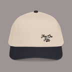 Black Mid Profile Baseball Cap — Casual Vintage Script Hat - 314 Originals