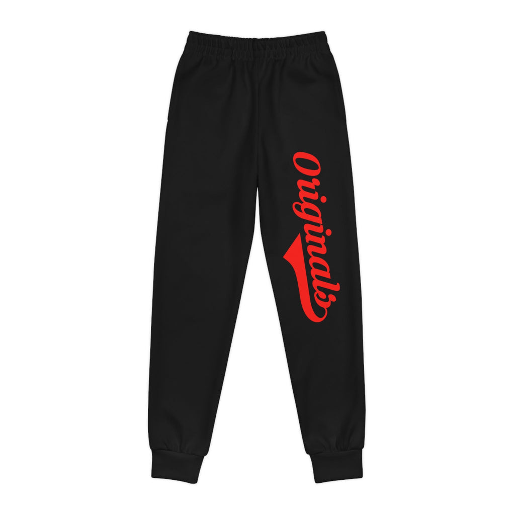 Black Youth Joggers — Red "Originals" Script Side Graphic - 314 Originals