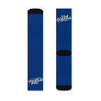 Blue Sublimation Socks with '314 Originals' Script — Athletic Crew Socks - 314 Originals