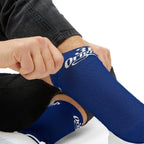 Blue Sublimation Socks with '314 Originals' Script — Athletic Crew Socks - 314 Originals