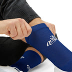 Blue Sublimation Socks with '314 Originals' Script — Athletic Crew Socks - 314 Originals