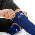Blue Sublimation Socks with '314 Originals' Script — Athletic Crew Socks - 314 Originals