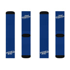 Blue Sublimation Socks with '314 Originals' Script — Athletic Crew Socks - 314 Originals