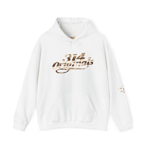 Brown Camo '314' Script Hoodie — City Pride Casual Pullover - 314 Originals