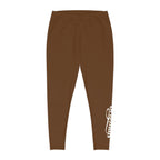 Brown Plus Size Leggings — Subtle Side Script Graphic, Comfortable Everyday Activewear - 314 Originals