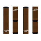 Brown Sublimation Socks with '314 Originals' Script — Athletic Crew Socks - 314 Originals