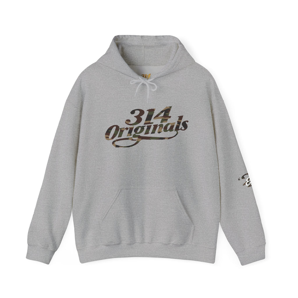 Camo '314' Script Hoodie — City Pride Casual Pullover - 314 Originals