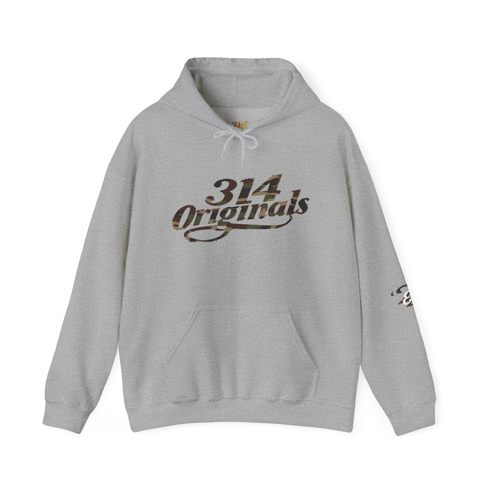 Camo '314' Script Hoodie — City Pride Casual Pullover - 314 Originals