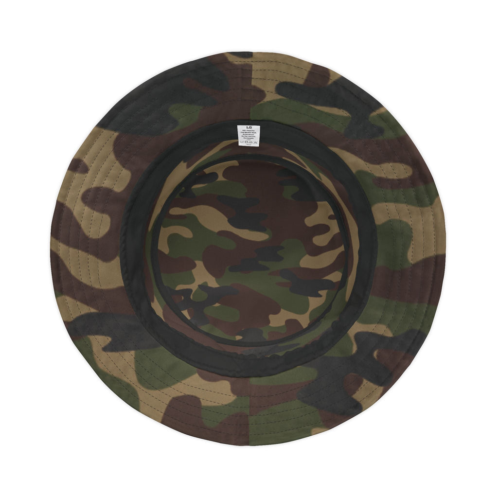 Camo Bucket Hat – Classic Woodland Camouflage Bucket Hat with 'U.S. Originals' Accent - 314 Originals