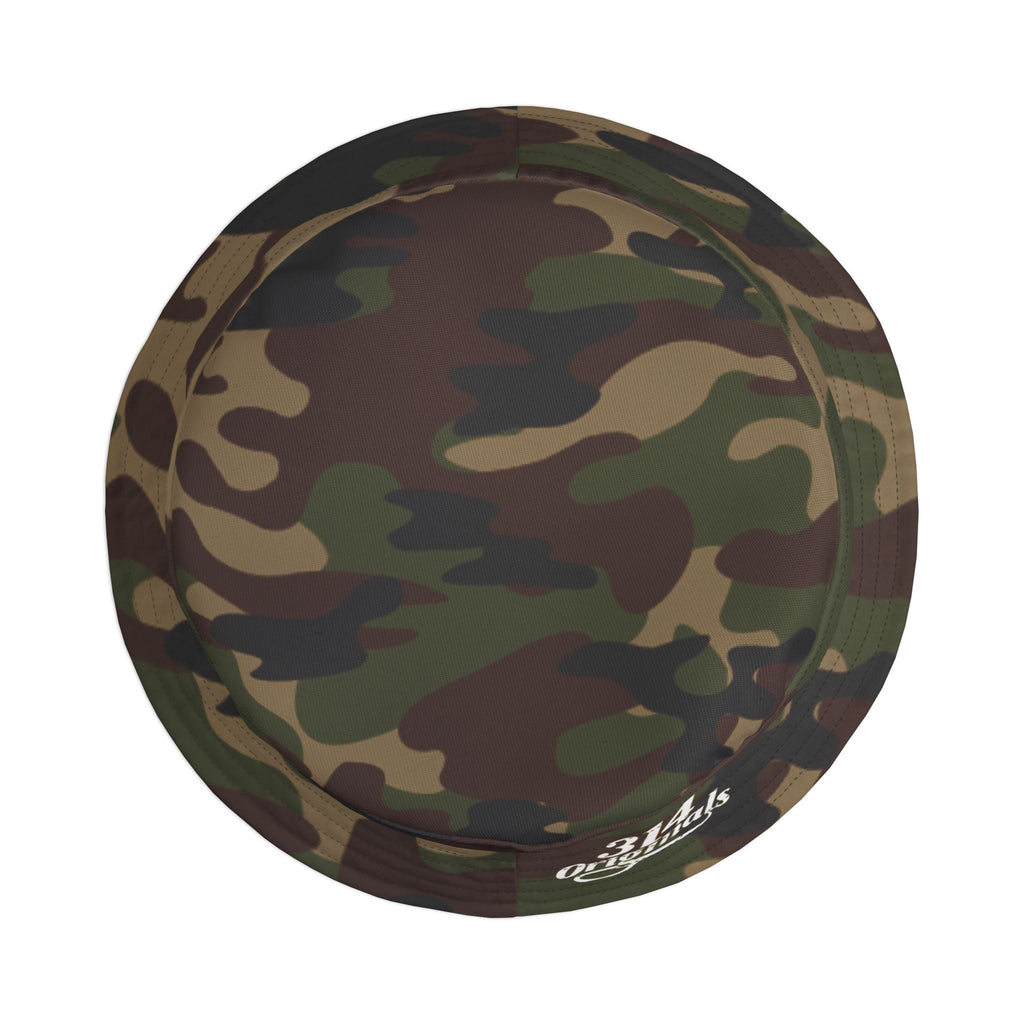 Camo Bucket Hat – Classic Woodland Camouflage Bucket Hat with 'U.S. Originals' Accent - 314 Originals